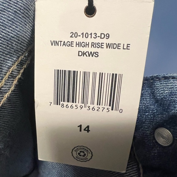 Jordache vintage high rise wide leg Jean 14‎ NWT - Picture 7 of 8